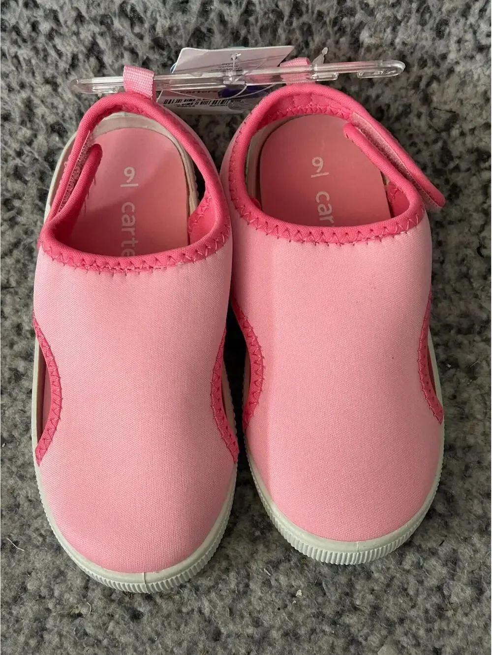 Carters Toddler Girls Salinas Closed Toe Slip-on Sandal Size 9 Pink Lightweight